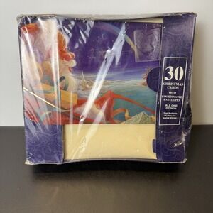NEW 30 Deluxe Santa Christmas Card Holiday Cards Lot‎ Paper Magic Group 5" x 7"